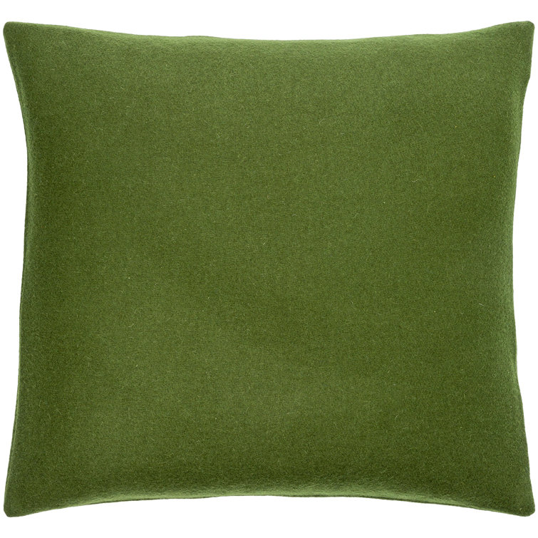 Teal Wool Blend Square Throw Pillow 18" x 18"