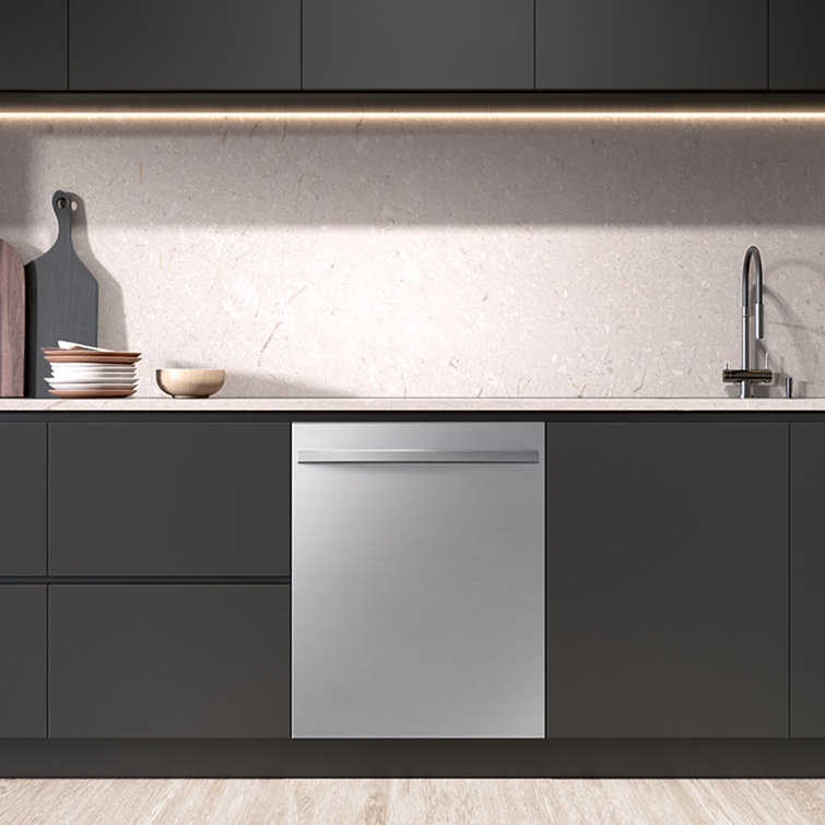 24" Stainless Steel Built-in Top Control Dishwasher with Adjustable Rack