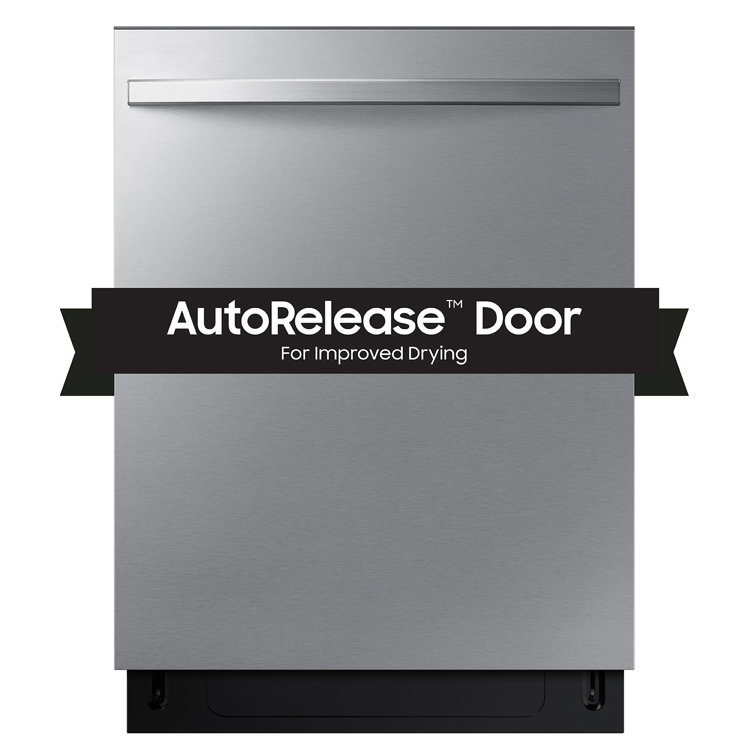 24" Stainless Steel Built-in Top Control Dishwasher with Adjustable Rack