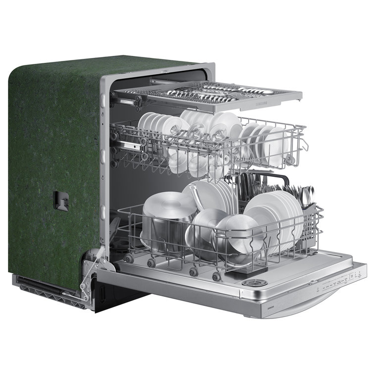 24" Stainless Steel Built-in Top Control Dishwasher with Adjustable Rack
