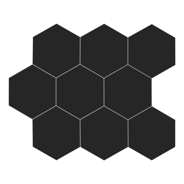 Noir Hexagon Composite Peel and Stick Wall Mural