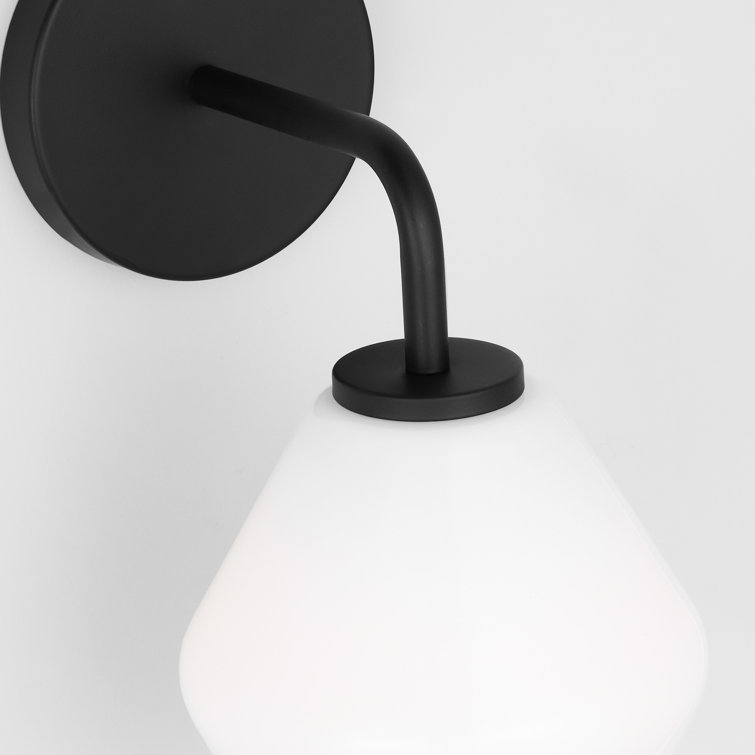 Midnight Black Industrial Farmhouse 1-Light Bath Vanity Pendant