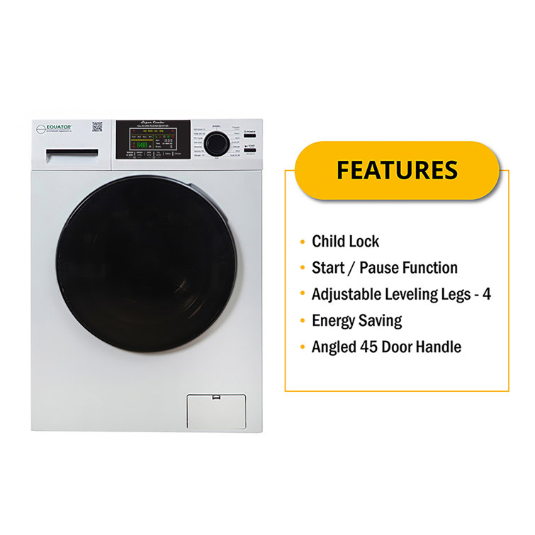 White 1.62cf Ventless All-in-One Washer Dryer with LED Control Panel
