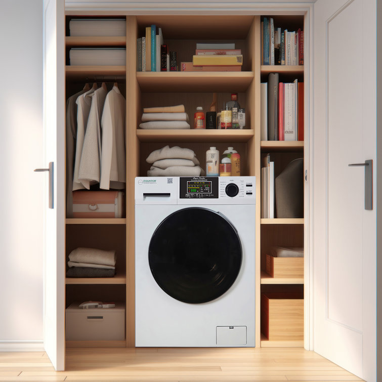 White 1.62cf Ventless All-in-One Washer Dryer with LED Control Panel