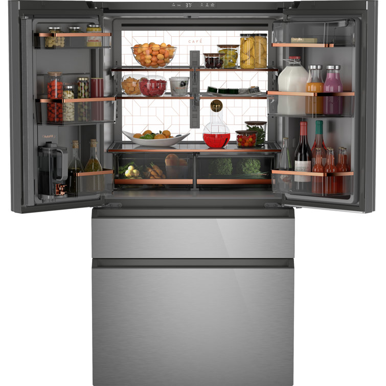 Platinum Glass 28.7 Cu. Ft. Smart French Door Refrigerator with Ice Maker