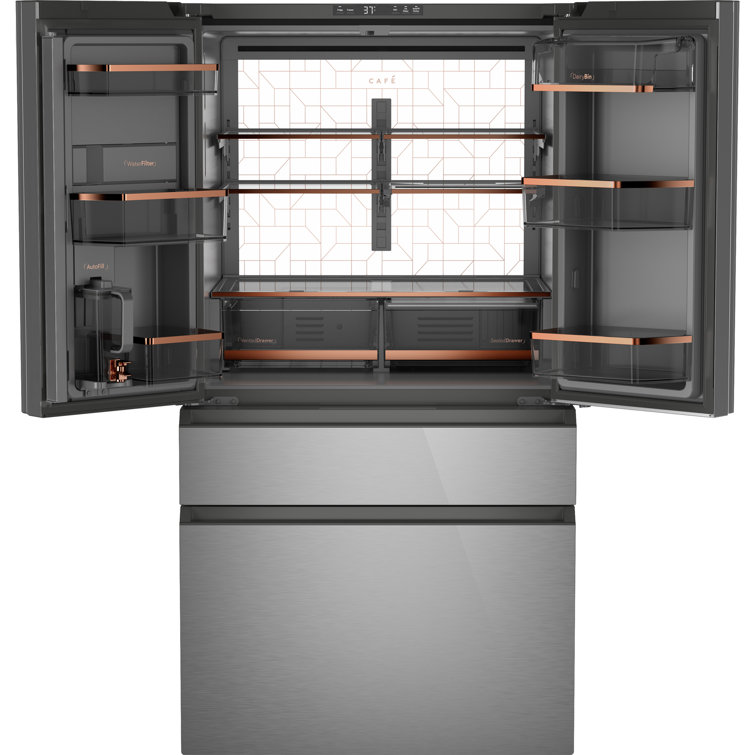 Platinum Glass 28.7 Cu. Ft. Smart French Door Refrigerator with Ice Maker