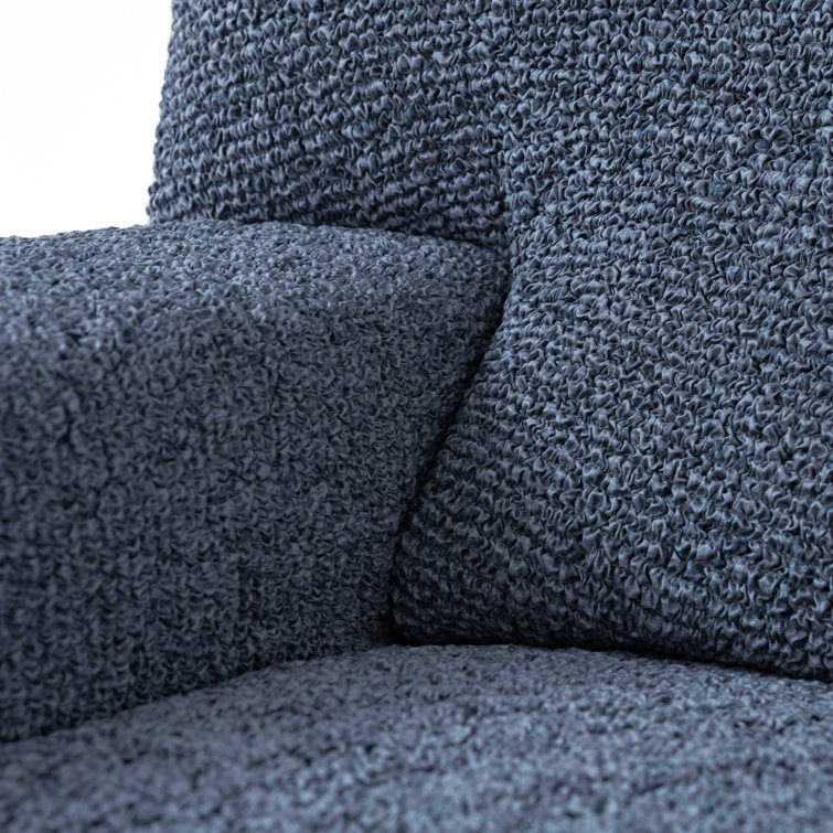 Vittoria Blue Stretch Polyester Sofa Slipcover
