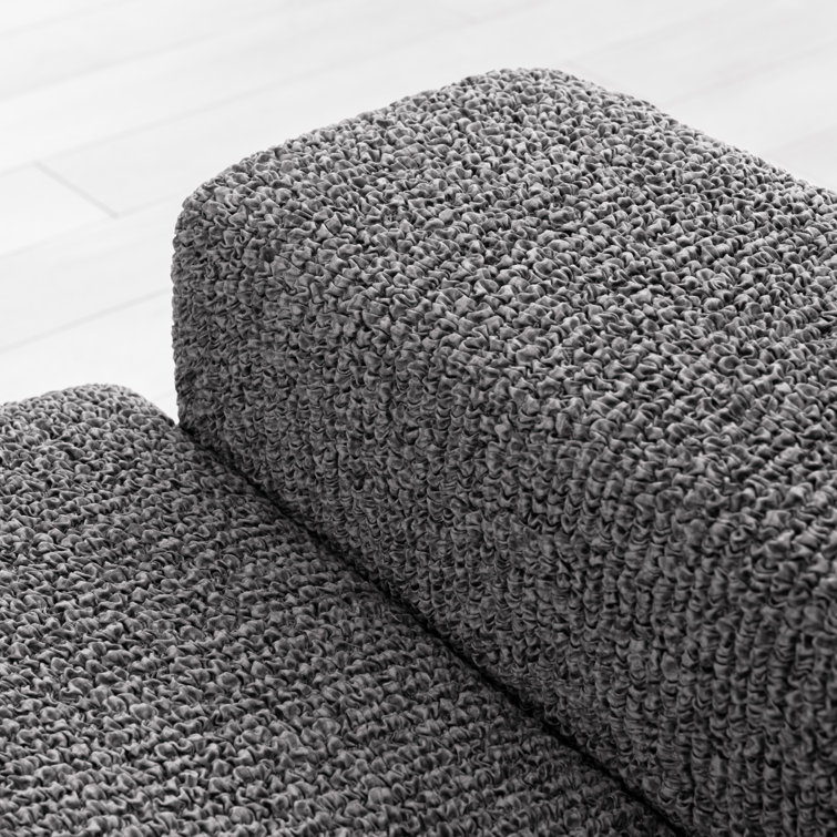 Vittoria Gray Stretch Polyester Sofa Slipcover
