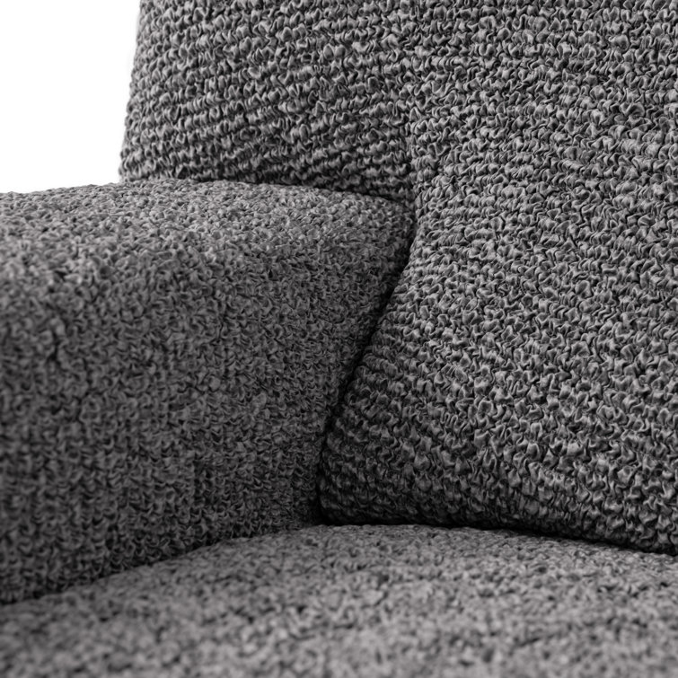 Vittoria Gray Stretch Polyester Sofa Slipcover