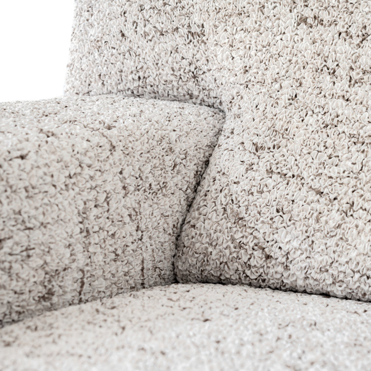 Vittoria Rustic White Stretch Polyester Sofa Cover