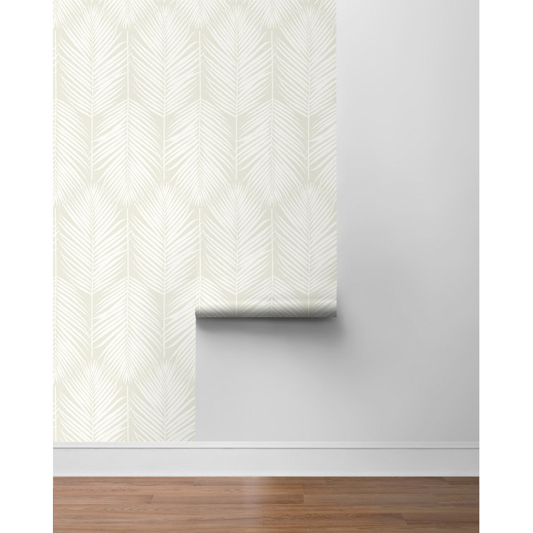 Sea Salt Palm Silhouette Coastal Prepasted Wallpaper Roll