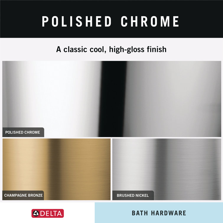 Tetra Polished Chrome Double Towel Hook