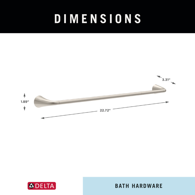 Brushed Nickel 18'' Extendable Wall Mounted Towel Bar