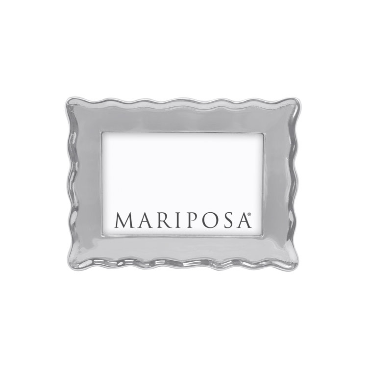 Wavy Silver Recycled Aluminum 4x6 Picture Frame