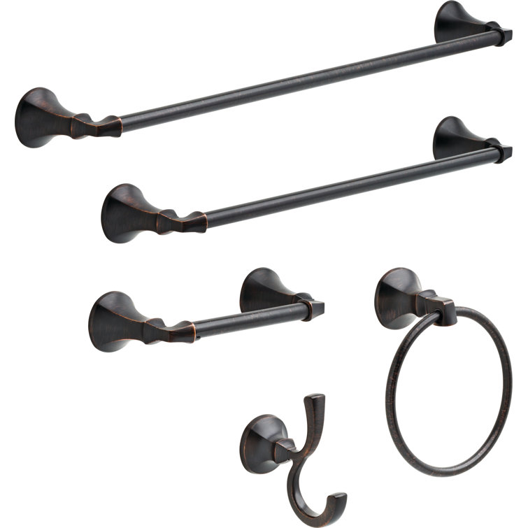 Venetian Bronze Double Hook Wall Mount Bath Accessory