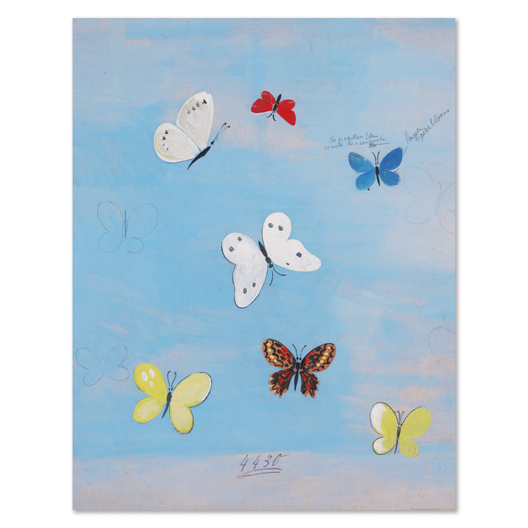 Large Blue and Multicolor Butterfly Print on Archival Paper