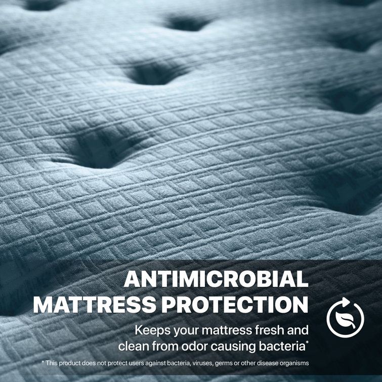 Contemporary Gray-White Gel Memory Foam Cal. King Pillowtop Mattress