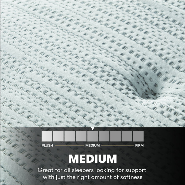 Contemporary Gray & White Queen Innerspring Adjustable Mattress