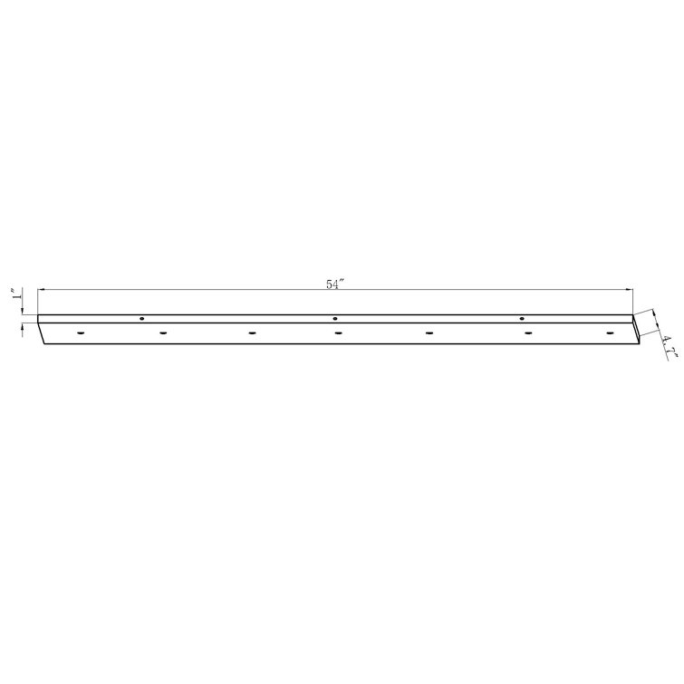 Matte Black 54" Multi Point LED Canopy