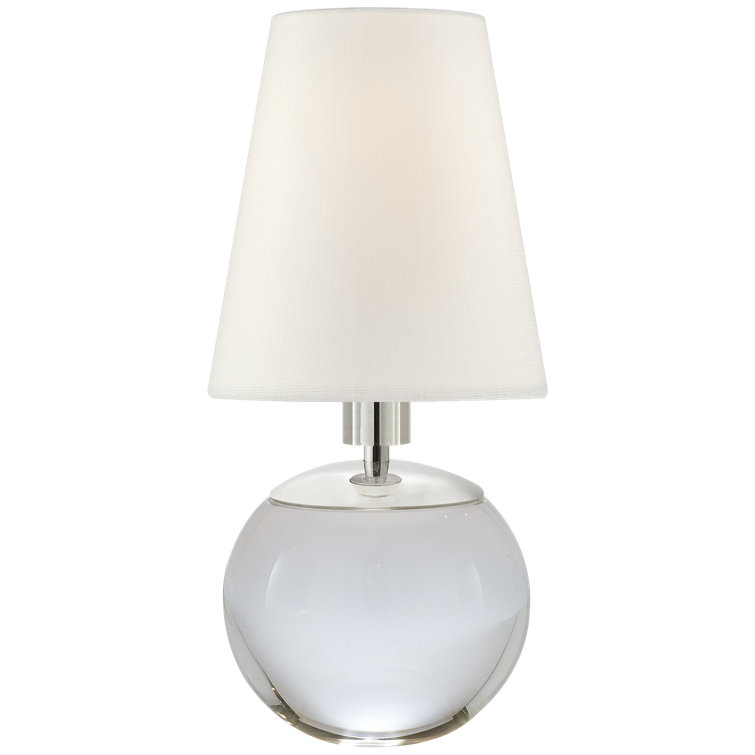 Crystal and White Adjustable Outdoor Table Lamp