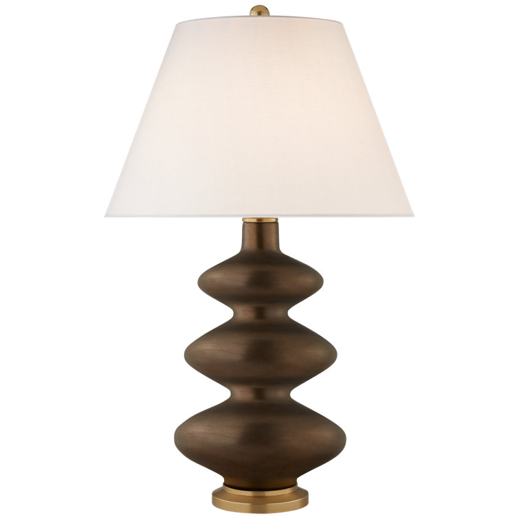 Aqua Crackle Ceramic Adjustable Table Lamp with Tapered Shade