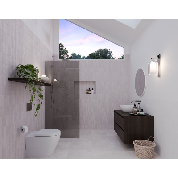 Ursa 30" x 78" Frameless Gray Tinted Glass Shower Panel with Polished Nickel Hardware