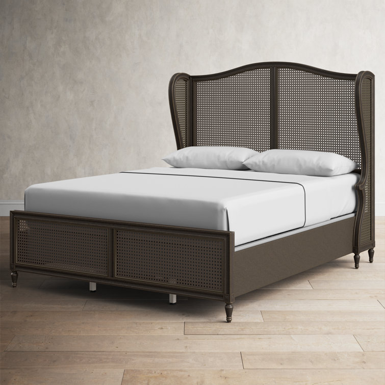 Sausalito King Bed with Wingback Headboard in Oiled Bronze