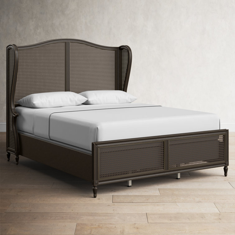 Sausalito King Bed with Wingback Headboard in Oiled Bronze
