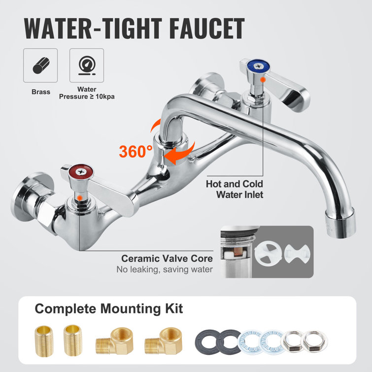 VEVOR 18'' x 15'' Stainless Steel Free Standing Utility Sink with Faucet