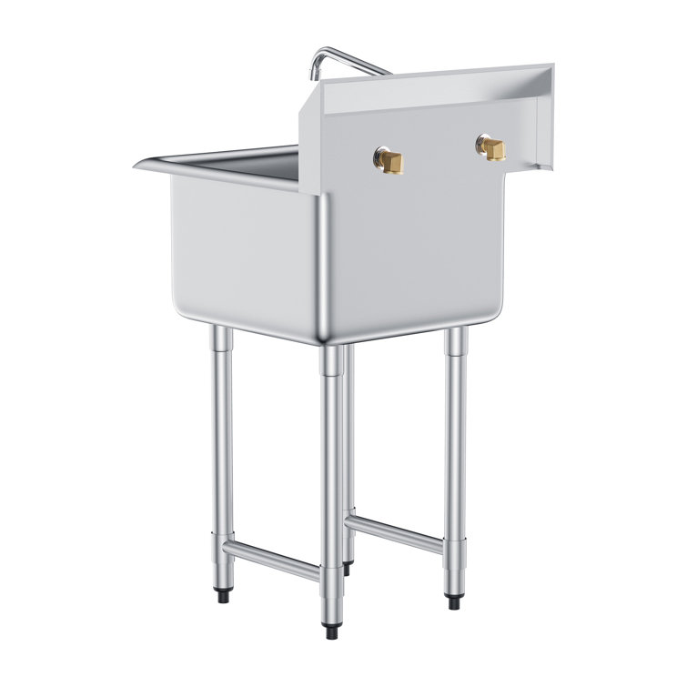 VEVOR 21'' Stainless Steel Free Standing Utility Sink with Faucet