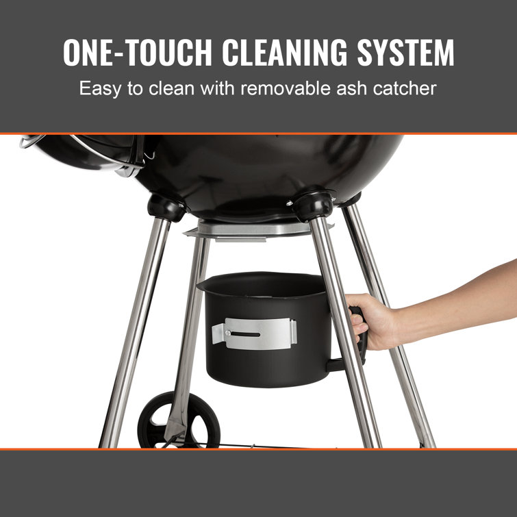 VEVOR 22'' Black Porcelain-Enameled Kettle Charcoal Grill