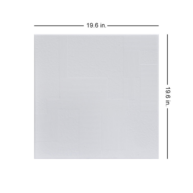 Ultra Pure White Faux Tin Glue-Up Ceiling Tile