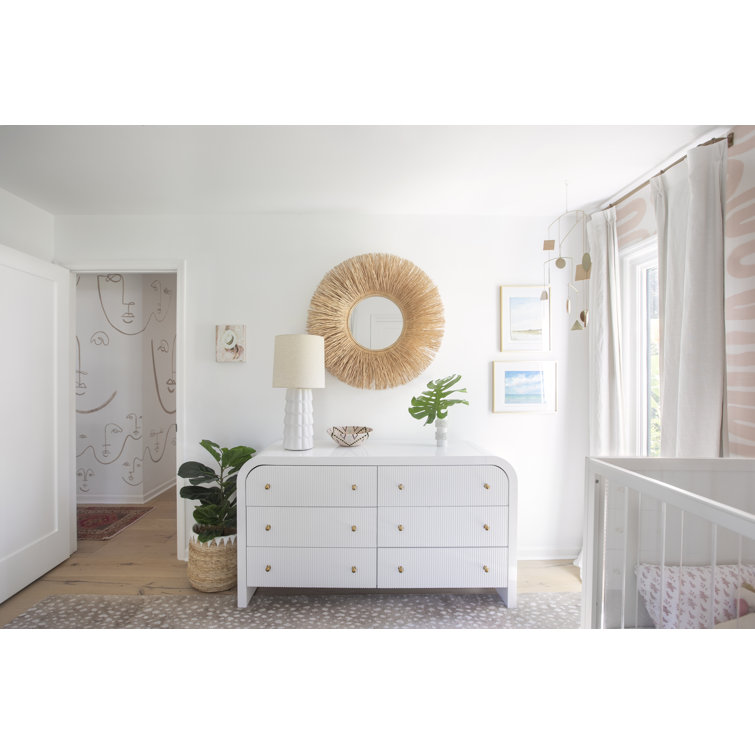 White Belgian Linen Table Lamp with Aged Brass Finish