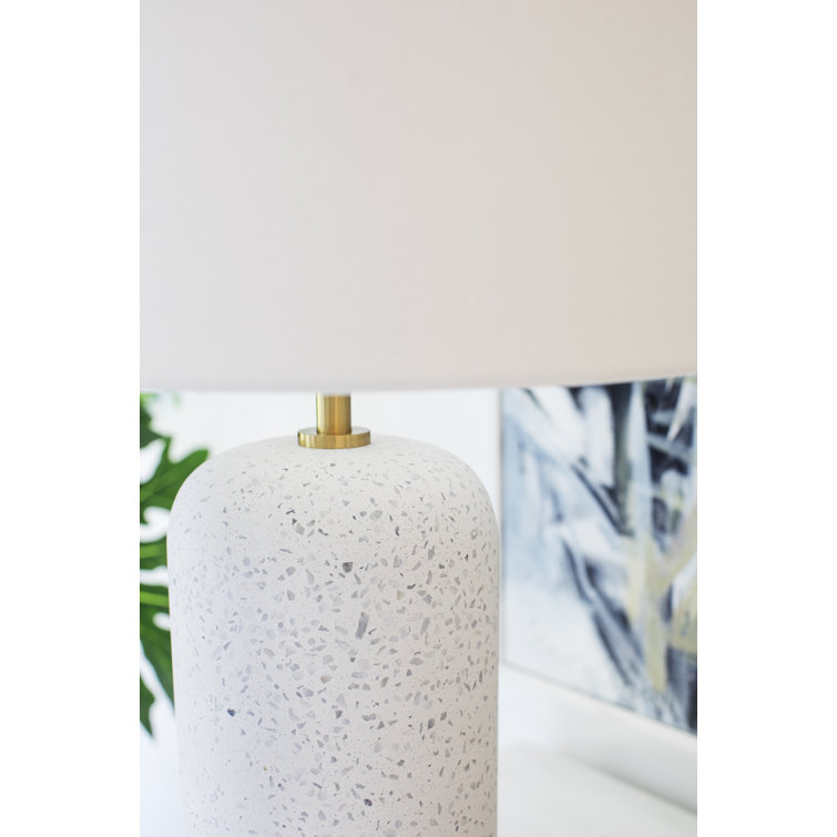 Margaret Blue-Grey Ceramic Table Lamp with Belgian Linen Shade