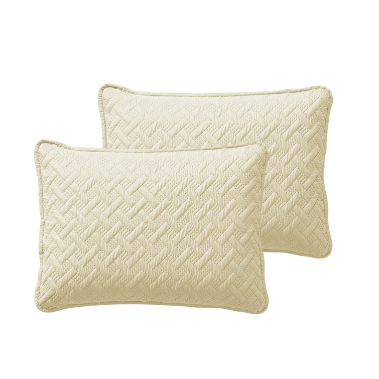 Ivory Full Microfiber Reversible Quilt Set