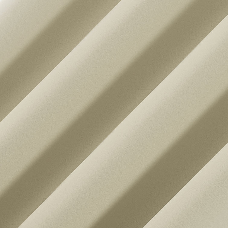 Cream Polyester 96" Blackout Back Tab Curtain Panel Pair