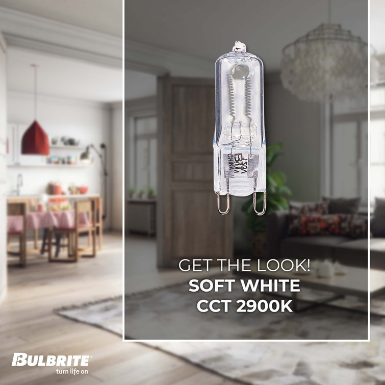 T4 G9 Bi-pin Clear Dimmable Halogen Bulb, 35W
