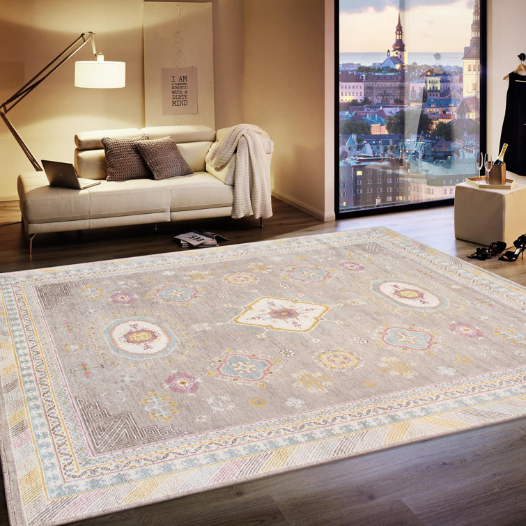 Ivory and Camel Hand-Knotted Wool Oriental Rug, 10' x 14'
