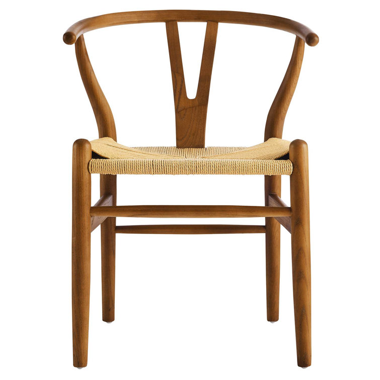 Walnut Wishbone Arm Chair with Paper Rope Seat