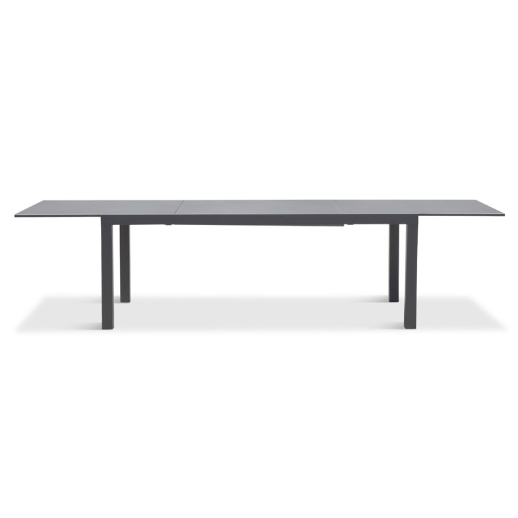 Slate and Concrete 13-Piece Extendable Outdoor Dining Set with Cushions