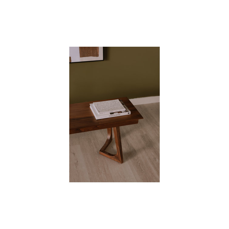 Farran Mid-Century Modern Solid Walnut Bench
