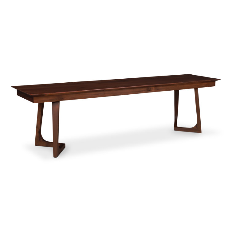 Farran Mid-Century Modern Solid Walnut Bench