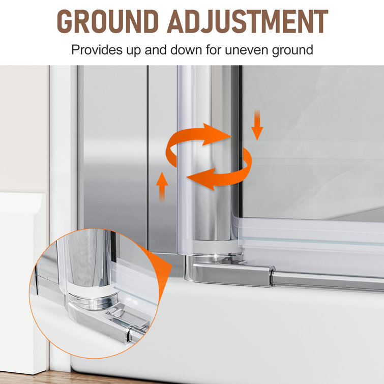 Elegant 36'' x 72'' Clear Tempered Glass Pivot Shower Door