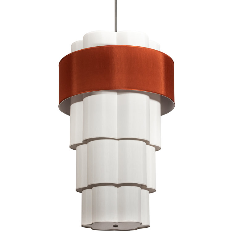 Cilindro Nickel and Glass 8-Light Pendant