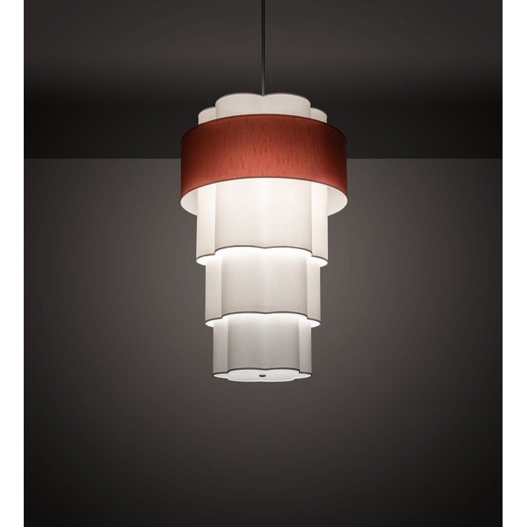 Cilindro Nickel and Glass 8-Light Pendant