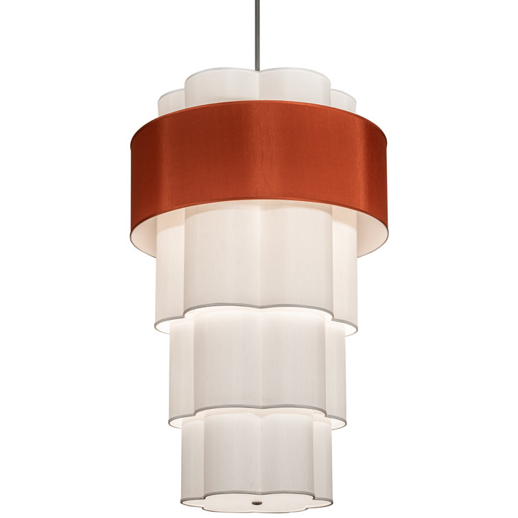 Cilindro Nickel and Glass 8-Light Pendant