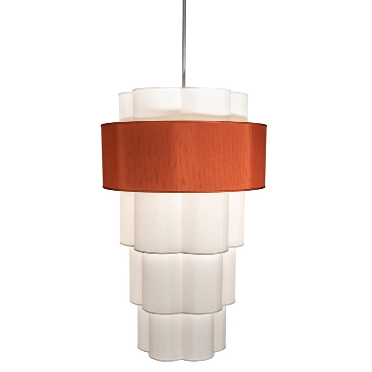 Cilindro Nickel and Glass 8-Light Pendant