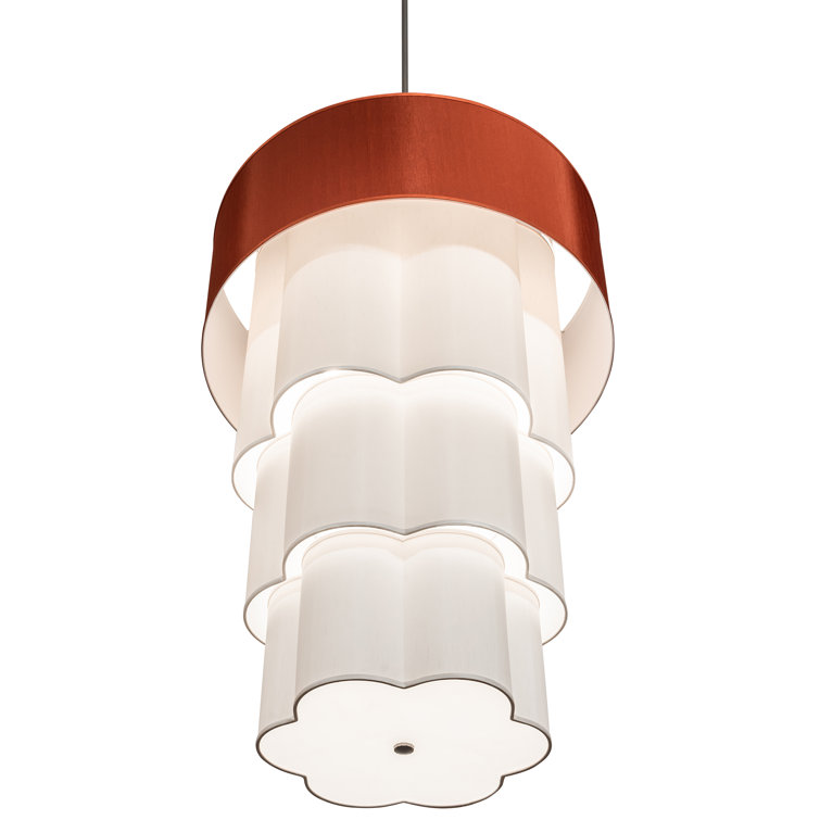 Cilindro Nickel and Glass 8-Light Pendant