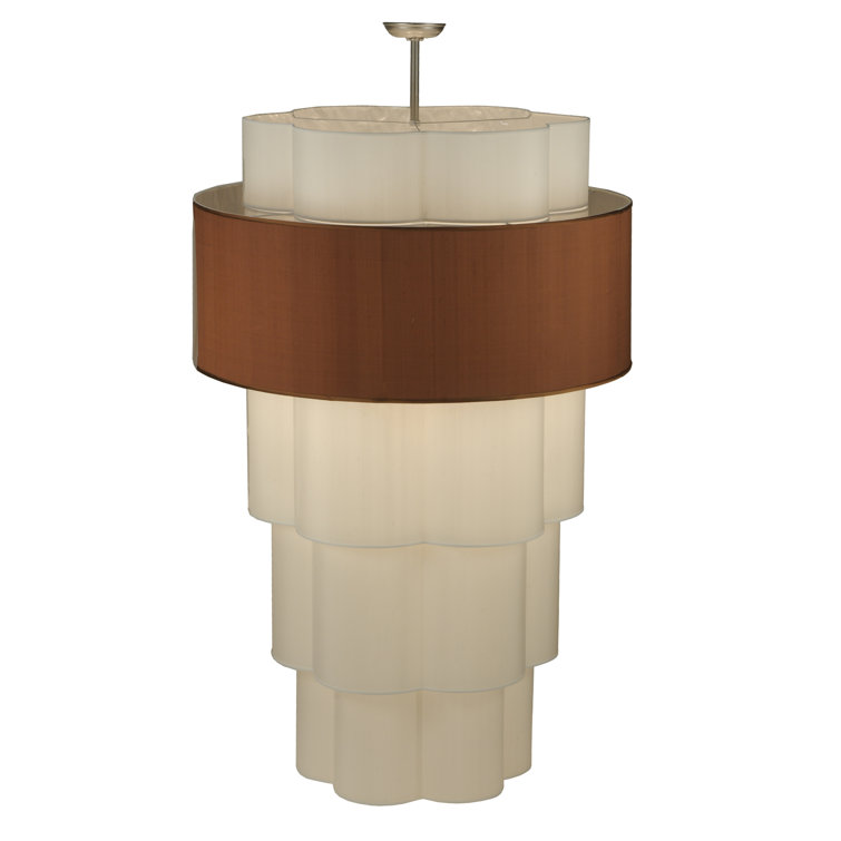 Cilindro Nickel and Glass 8-Light Pendant