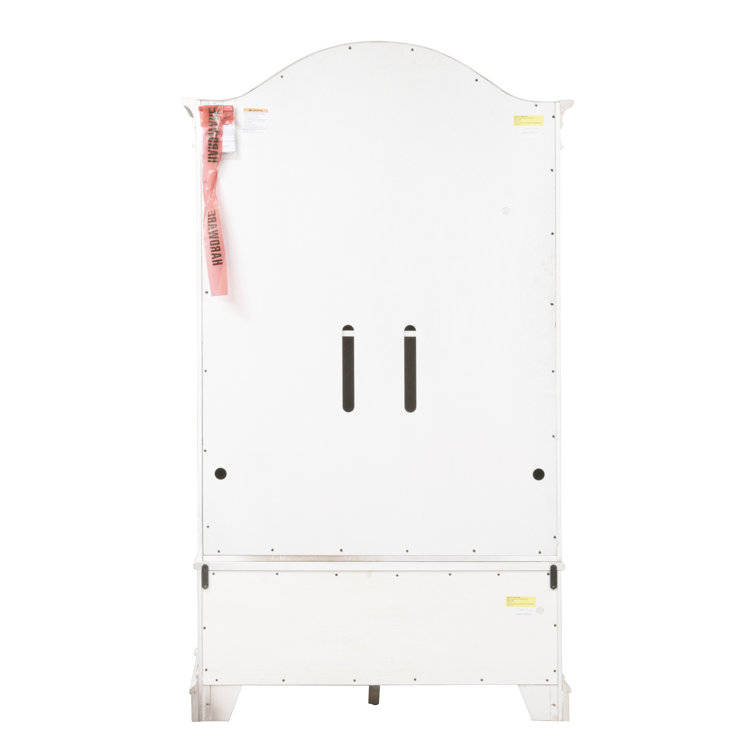 Antique White Traditional Magnolia Manor Armoire with Drawer